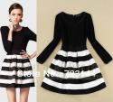 16052_2013-High-street-Hot-Selling-Fashion-Women-s-O-neck-Knee-length-dress-Knitted-Stripe-Long.