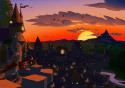 22009_a_canterlot_view___sunset_behind_the_unicorn_range_by_jackjacko_eponymous-d5npbc8.