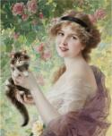 33414_Emile_Vernon_Son_petit_chaton_1919_480.