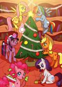 410283059_-_Christmas_Cookies_applejack_artist3Aguttyworks_fluttershy_gift_pinkie_pie_rainbow_dash_rarity_twilight_sparkle.