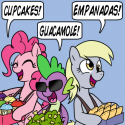 46331236_-_artist3Amadmax_derpy_hooves_food_pinkie_pie_spike_sunglasses.