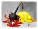 53382_312_-_abuse_artist-black-dragon-blood_blood_death_explicit_gore_original_art_sorry_mace.