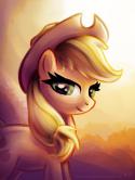 5346applejack_sunset_portrait_by_kp_shadowsquirrel-d4godpq.