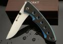 6862CRKT-Ceramic-Blade-Blue-Black-G10-Handle-Pocket-EDC-Folding-Knife-Tool-w-Money-Clip-Lanyard.