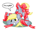 8123artist3AFurboz_Christmas_derpy_hooves_gift_ribbon.