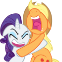 9368applejack_and_rarity_screaming_by_takua770-d3hrt50.